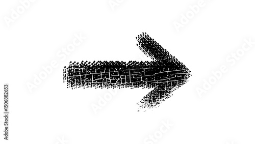 Graffiti spray arrow , black isolated silhouette