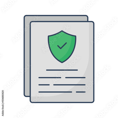 Insurance policy :Vector Icon which can easily modify or edit