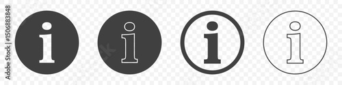 Information icon set. Information pictogram collection