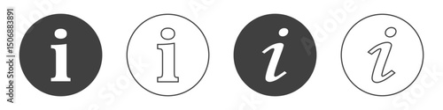 Information icon set. Information pictogram collection
