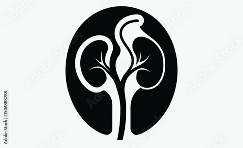 Human Kidney Silhouette Icon