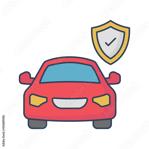 Car insurance :Vector Icon which can easily modify or edit