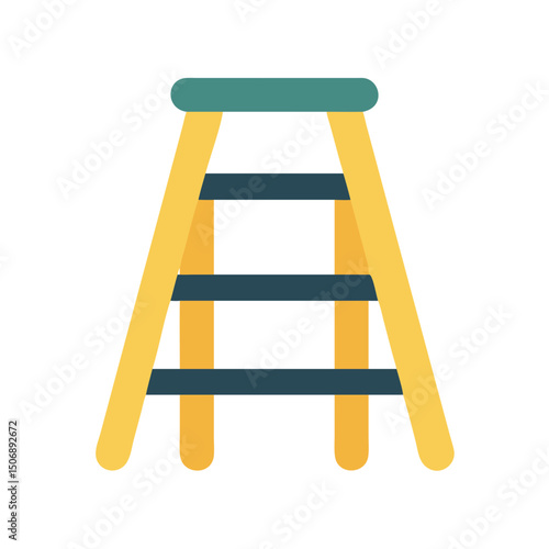Stylized ladder icon in warm colors against black backdrop