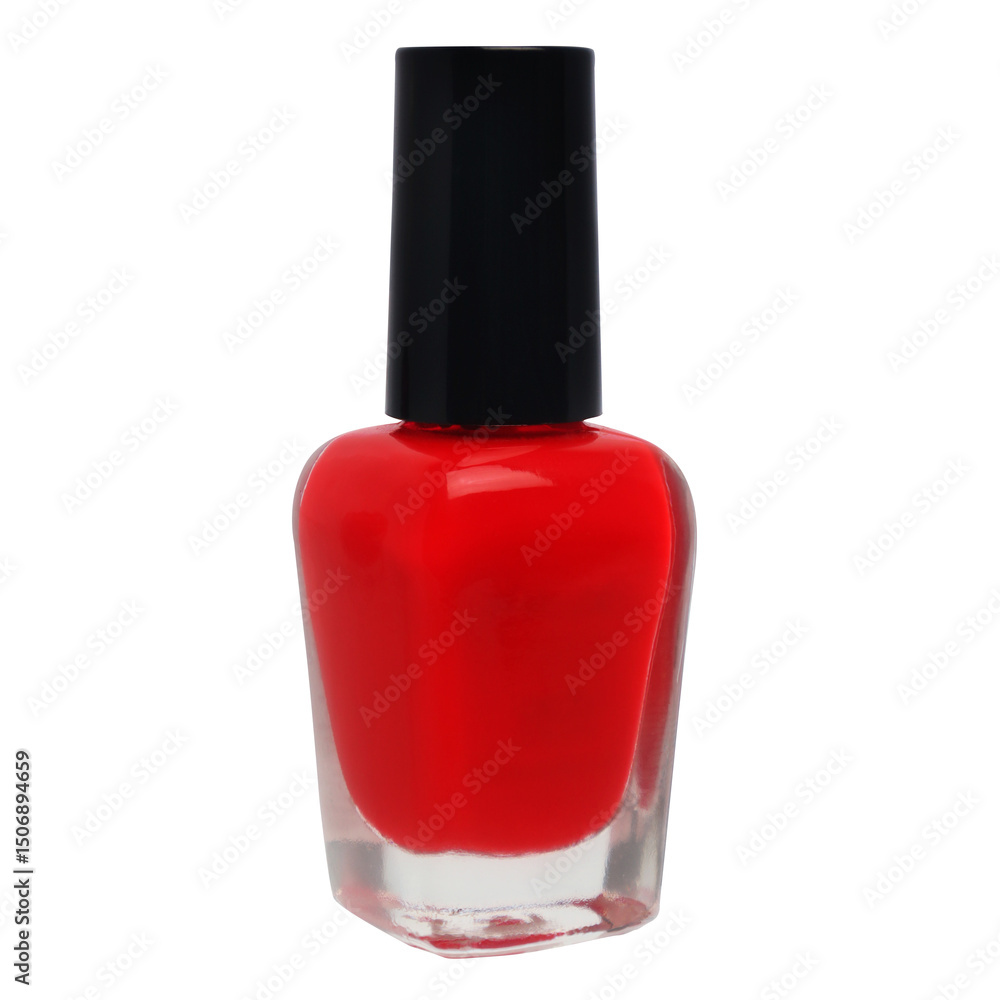 Red Nail Polish Bottle on transparent background png Red Nail Polish Bottle on transparent background png