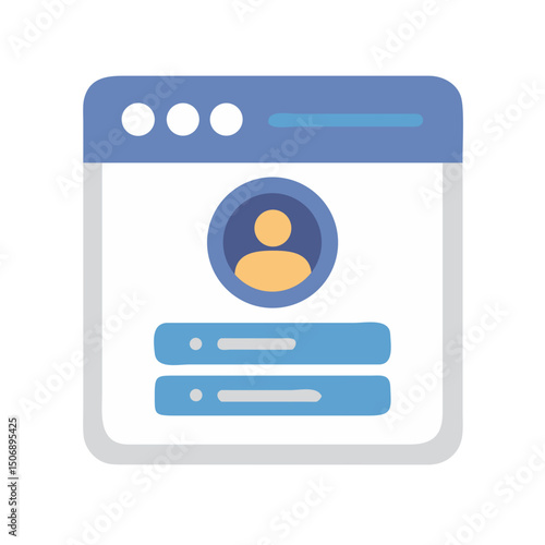 Web page login form interface for user authentication