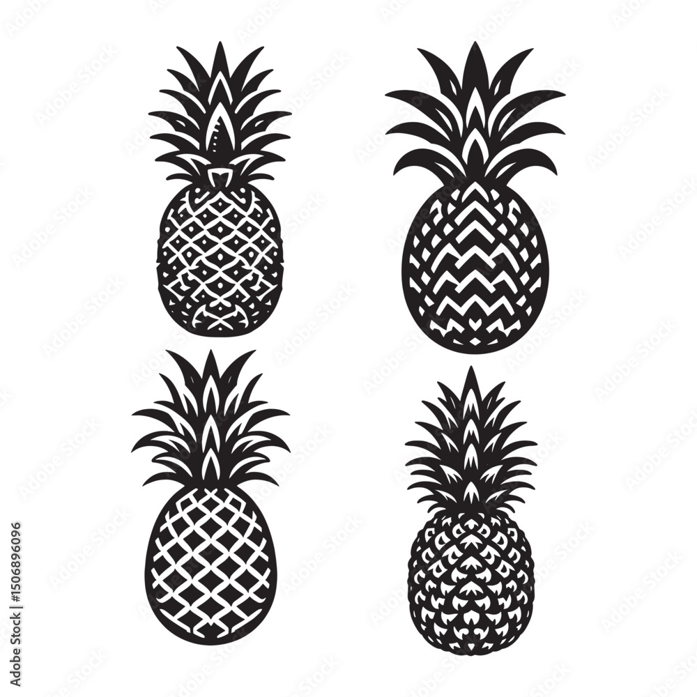 Fototapeta premium Pineapple Svg Bundl