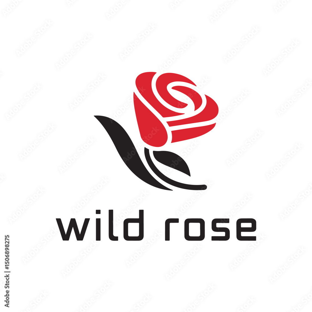 Fototapeta premium Rose silhouette design vector 