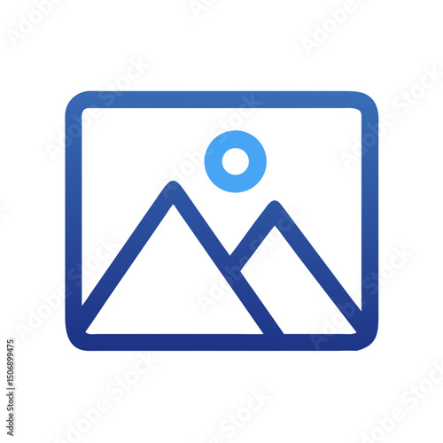 Modern picture placeholder vector icon on White Background