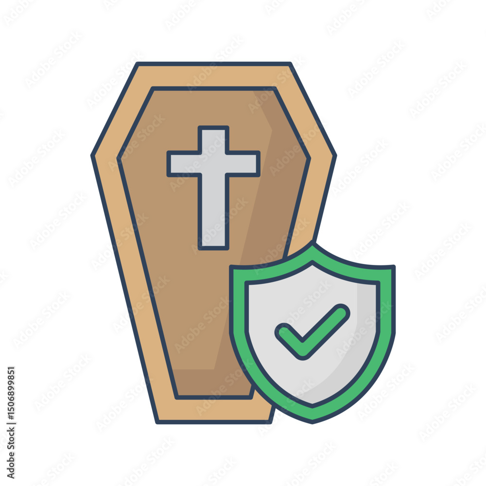 Obraz premium Death insurance :Vector Icon which can easily modify or edit