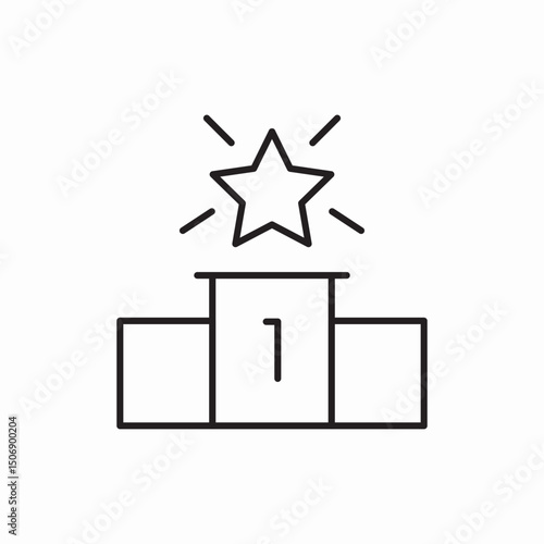 Winner podium first place icon vector sign