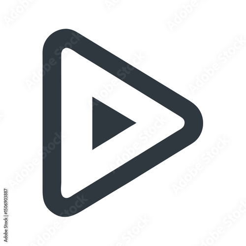 Dark gray play button icon on a White Background Free Download Dark gray play button icon on a White Background - GFXLoad
