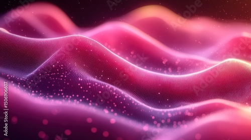 Abstract Waves with Vibrant Colorful Lights and Smooth Curves