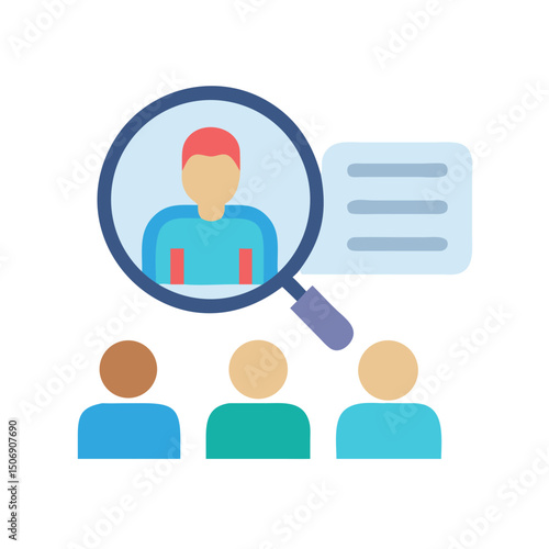 Hiring or recruitment process with candidate selection magnifier tool
