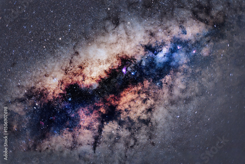 Stunning view of the milky way galaxy's central region