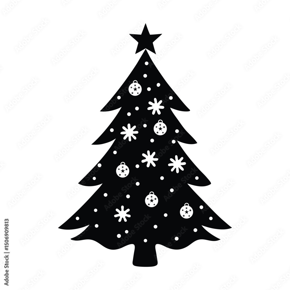 Fototapeta premium Christmas Tree with Hanging Animal Shaped Decorations
