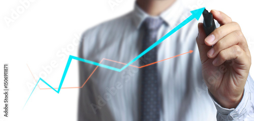 Business growth strategy presentation office environment digital content professional viewpoint success concept