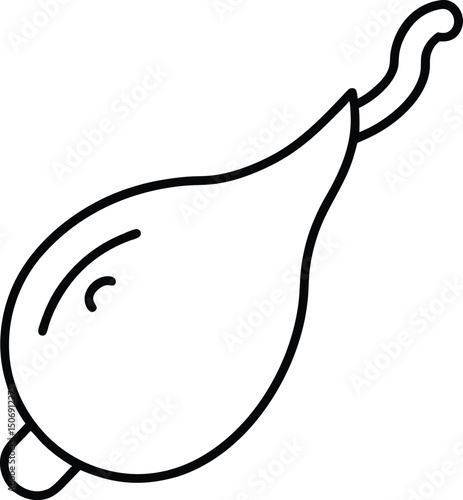 Tandoori Chicken Bite Vector Line Art for Indian Menus, Appetizer Posters, and Cafes