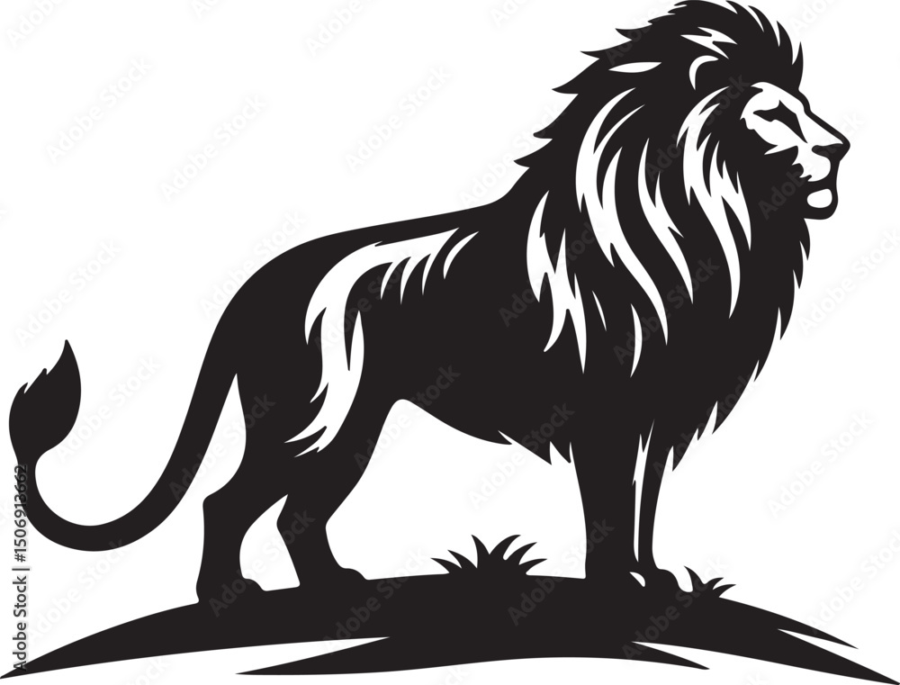 Fototapeta premium Lion Silhouette
