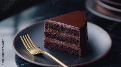 Background chocolate cake indulgence for menu design