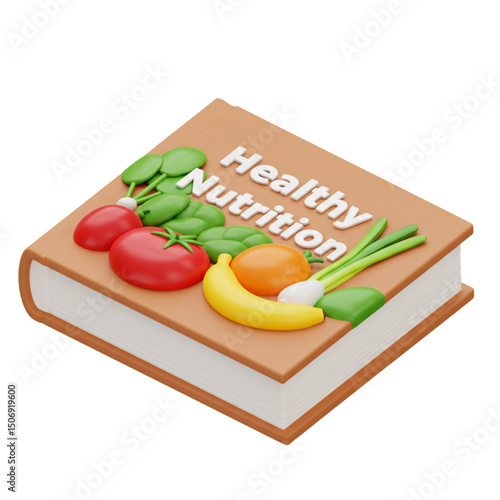 Healthy nutrition book promoting balanced diet education.