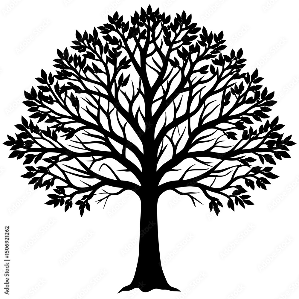 Obraz premium vector tree silhouette