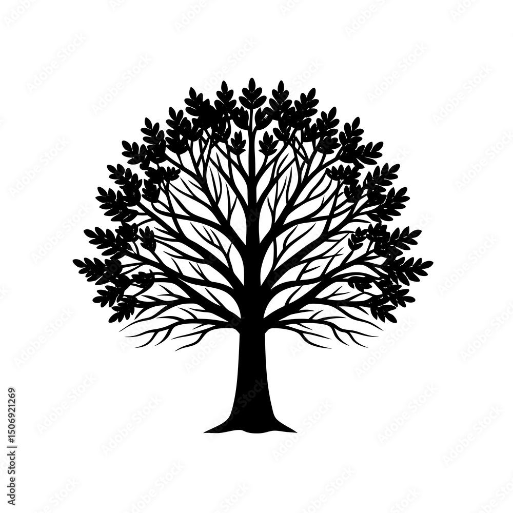Obraz premium vector tree silhouette