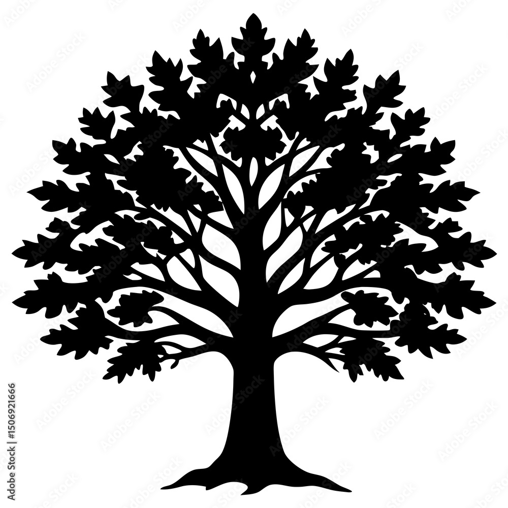 Obraz premium vector tree silhouette