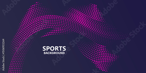 Abstract colored background with futuristic purple wave dots. modern Vector background with dynamic waves. sports poster vector background template. Eps 10
