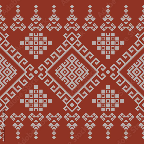Simple and minimal style of weaving or embroidery patterns