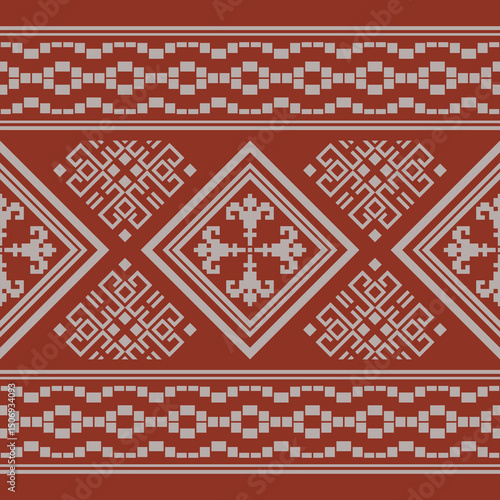 Simple and minimal style of weaving or embroidery patterns