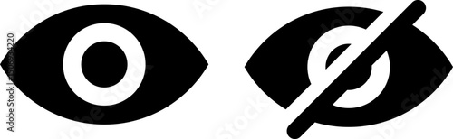 eye icon set. Eyesight symbol. Show password and Hide password. Retina scan eye signs. incognito mode icon, and invisible eye symbol
