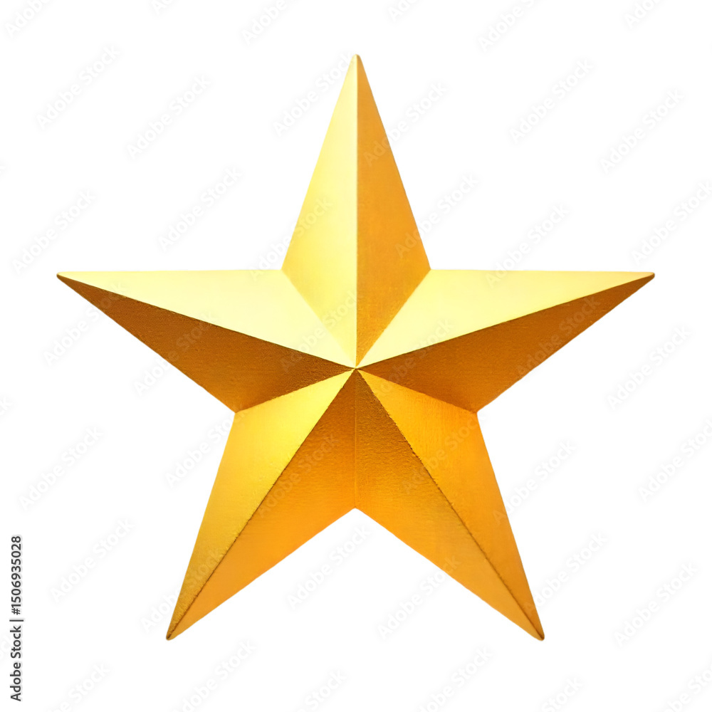 Fototapeta premium yellow star on white background