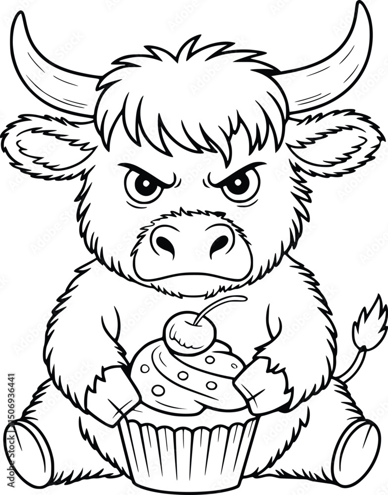Obraz premium Highland Cow Svg, Cute Cow Svg, Floral cow svg, Cow Floral svg, Cow Cut file