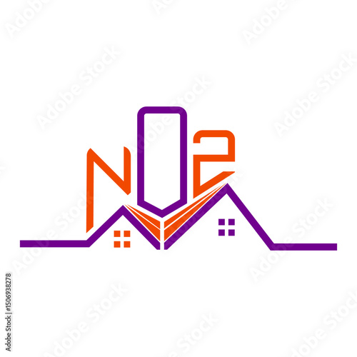 NOZ Real State logo design, NOZ simple and modern logo. NOZ luxurious alphabet design
