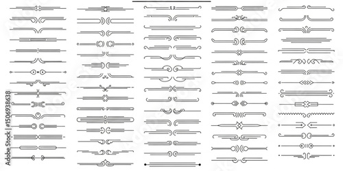 Set of Decorative Line Dividers and Design Elements | Ornament Borders for Invitation, Certificate, and Book Page Decoration