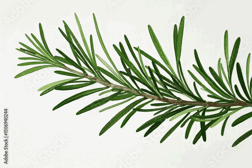 Aromatic Whispers of Earth herb rosemary isolated watercolor vector illustration svg