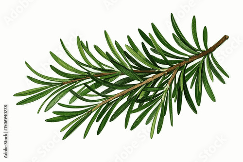 Rosemary’s Fragrant Dance herb rosemary isolated watercolor vector illustration svg