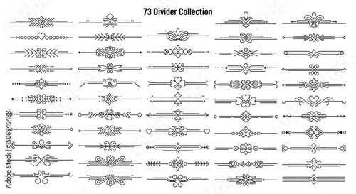 73 Decorative Divider Collection | Ornate Line Separators for Web Design, Invitations, and Elegant Print Layouts