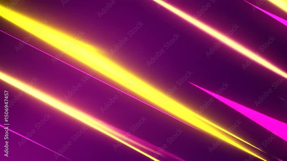 Dynamic Abstract Design with Glowing Yellow and Pink Neon Lines on Purple Background Dynamic Abstract Design with Glowing Yellow and Pink Neon Lines on Purple Background