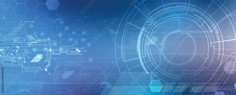 Obraz premium Abstract high technology and science background