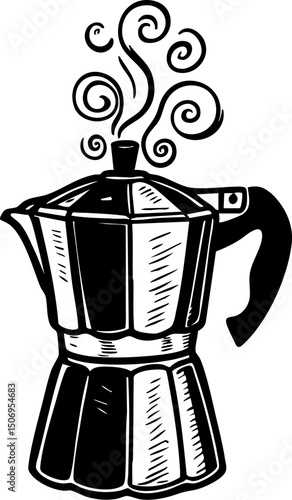 Brewing aromatic coffee home kitchen cozy environment close-up view artistry in daily rituals