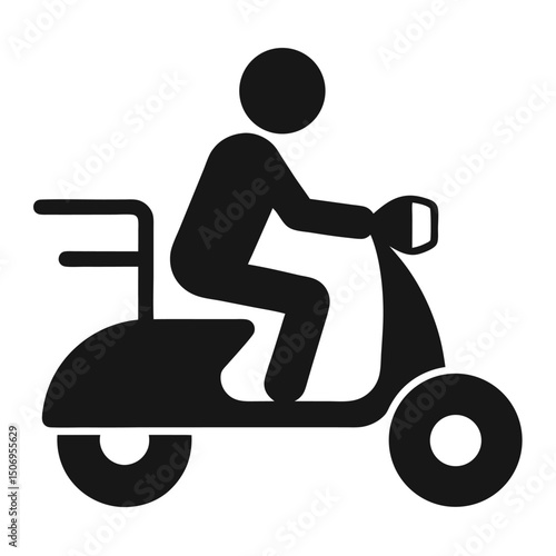 Motorized wheelchair vector illustration on a white background, a ride for transport and travel