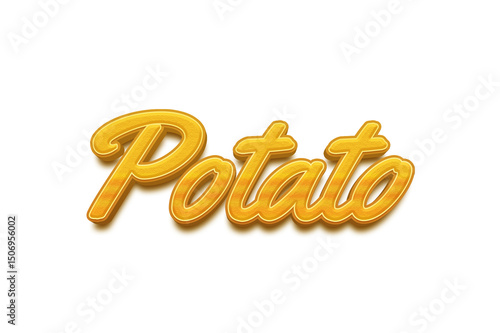 Potato Transparent 3D Text Style