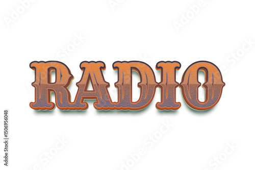 Radio Transparent 3D Text Style