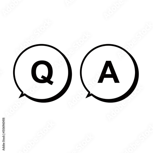 影付きのQ&A吹き出し