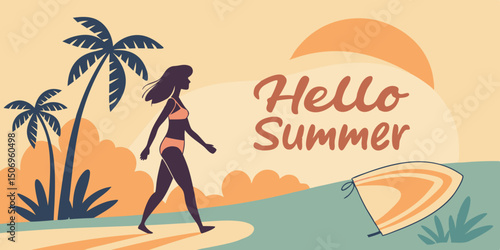 Retro Summer Aesthetic Clipart