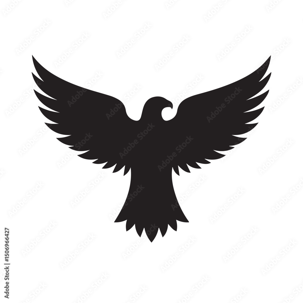 Fototapeta premium eagle logo vector Bold and clean eagle logo vector, with sharp lines and a strong silhouette 