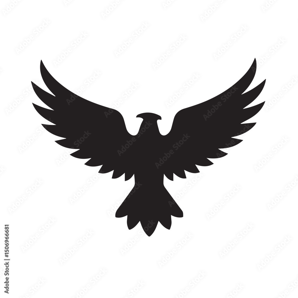 Obraz premium eagle logo vector Bold and clean eagle logo vector, with sharp lines and a strong silhouette 