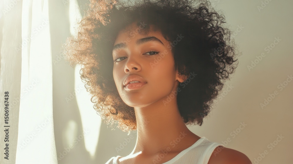 Woman with Curly Hair Woman with Curly Hair
