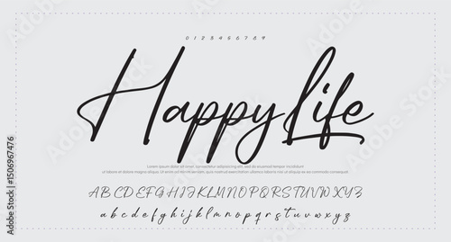 signature Font Calligraphy Logotype Script Brush Font Type Font lettering handwritten 